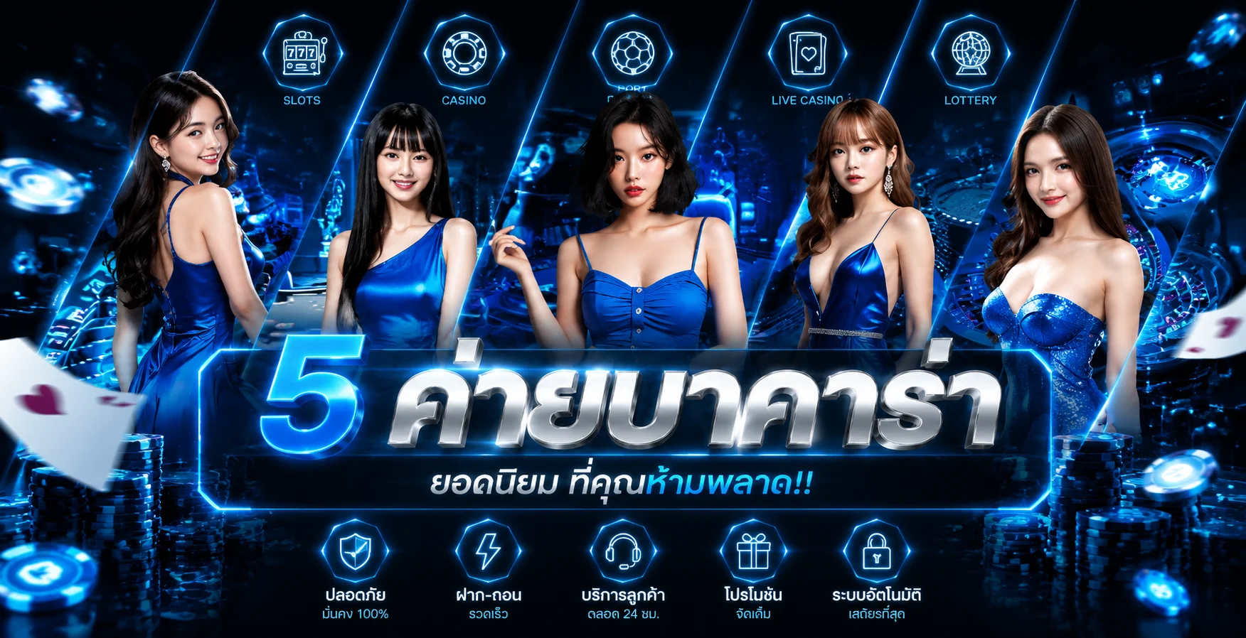 คาสิโนสด ES653 พร้อมดีลเลอร์และโต๊ะเกม
